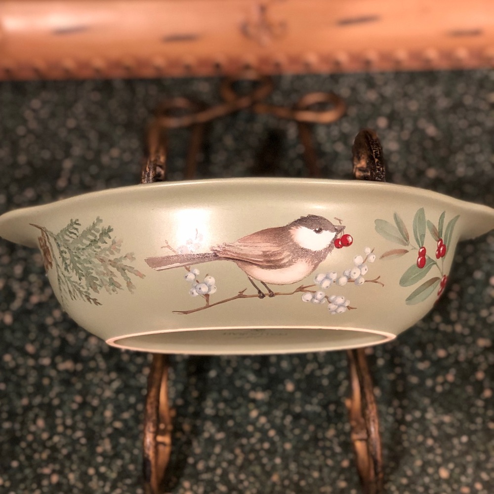 Pfaltzgraff Winterwood/Naturewood Oval Veg. Bowl